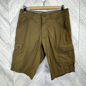 Kuhl Hiking Shorts Mens Size 30 Cargo Khaki Tan Nylon Stretch 11" Inseam Gorpcor